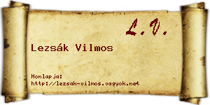 Lezsák Vilmos névjegykártya